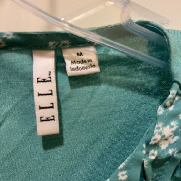 ELLE floral turquoise blouse - Picture 2 of 3